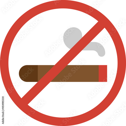 no cigar illustration on a white background    