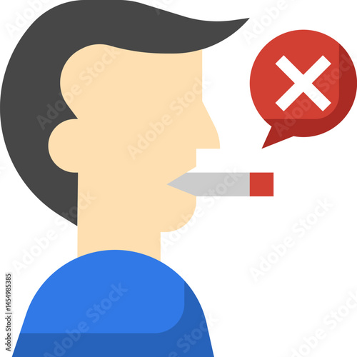 no smoking illustration on a white background    