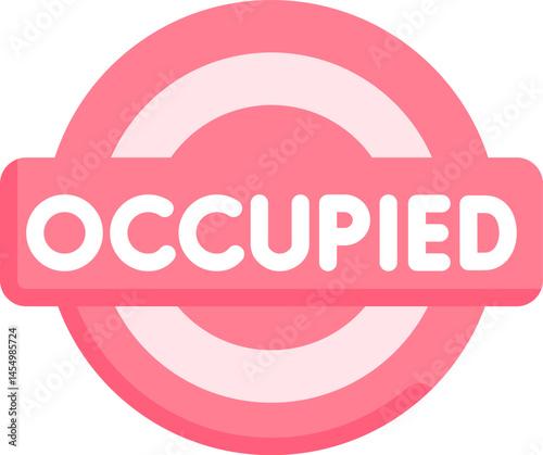 occupied illustration on a white background     