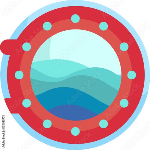 ocean illustration on a white background    