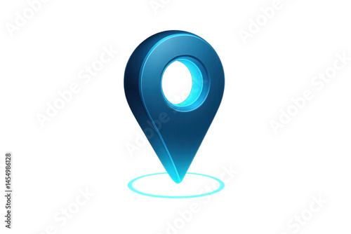 Free Download Blue Location Pin Icon Representing Map Navigation and Direction - GFXLoad