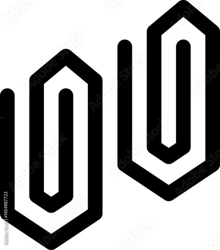 paper clip illustration on a white background    