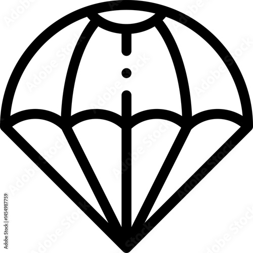 parachute illustration on a white background     