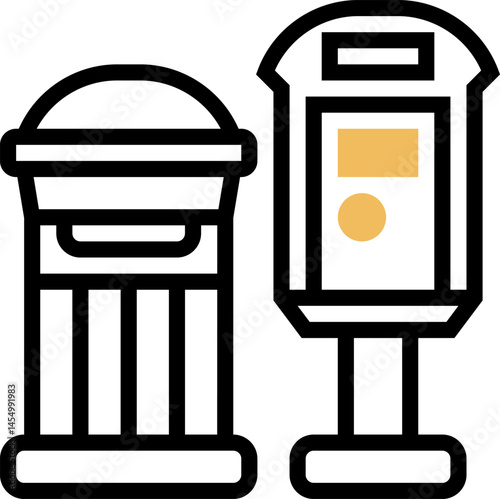 postbox illustration on a white background     
