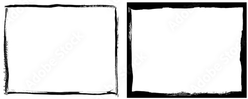 Vintage Film Style Grunge Frame With Scratched Overlay Effect Isolated on a Transparent or White Background