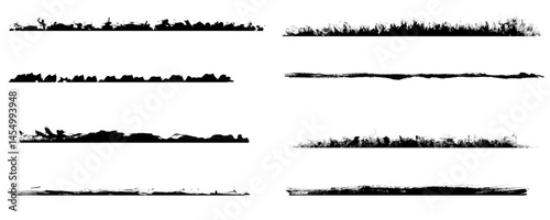 Hand Drawn Marker Line Scribble and Grunge Brush Stroke Collection Isolated on a Transparent or White Background