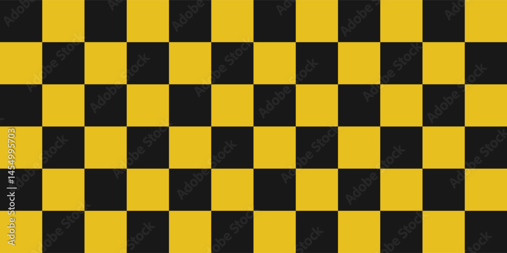 vector checkerboard pattern in black and yellow
