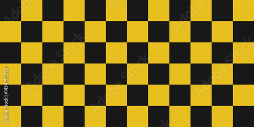 vector checkerboard pattern in black and yellow