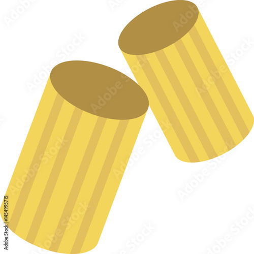 rigatoni illustration on a white background     