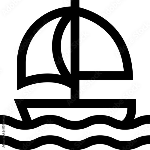 sailboat illustration on a white background     