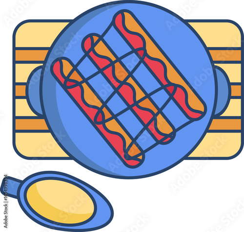 sausages (2) illustration on a white background     