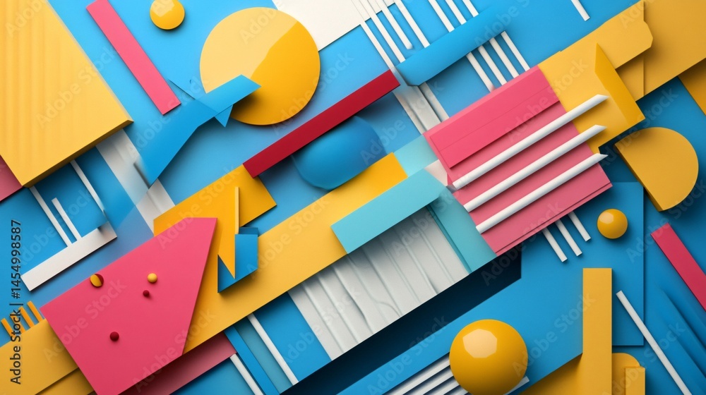 Vibrant Abstract 3D Background with Dynamic Colors Vibrant Abstract 3D Background with Dynamic Colors