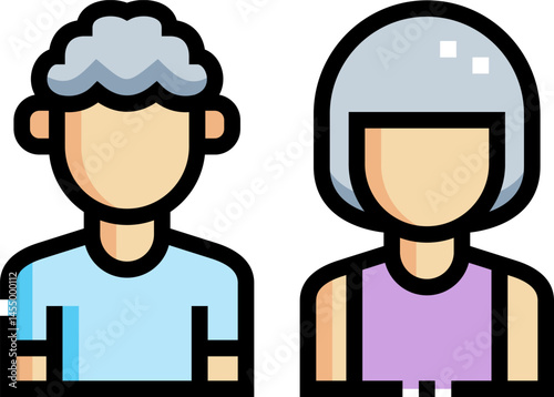 siblings illustration on a white background    
