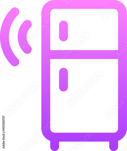 smart fridge (2) illustration on a white background     