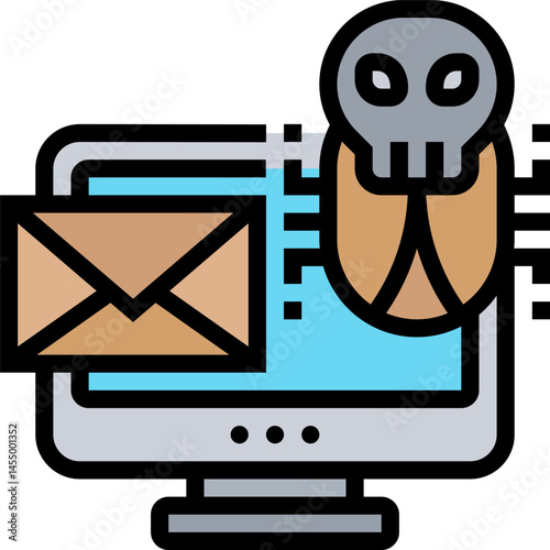 spam illustration on a white background     
