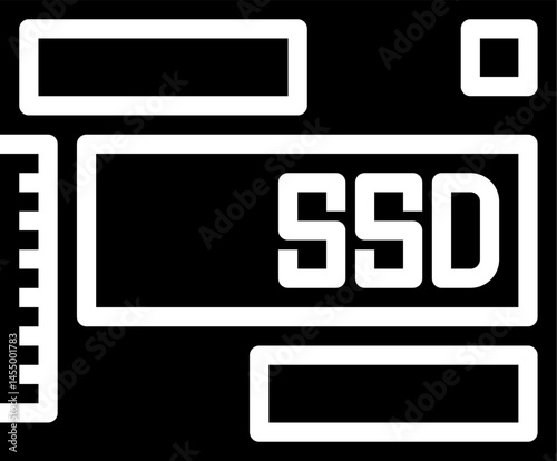 ssd illustration on a white background     