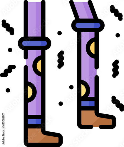 stilts illustration on a white background    