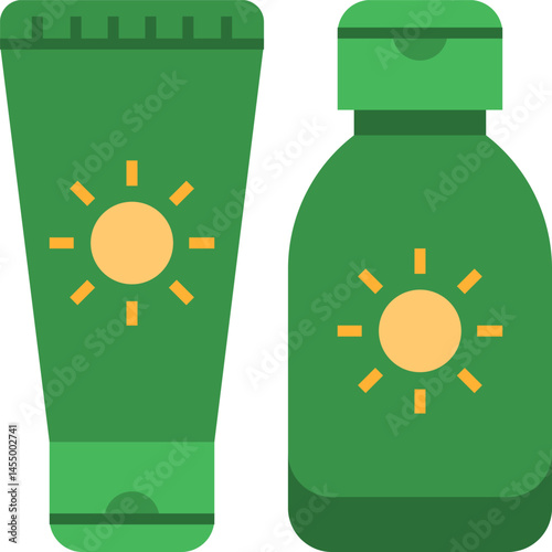 sunscreen illustration on a white background     