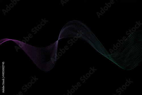  Beautiful fractal lines wallpaper with glitter particles