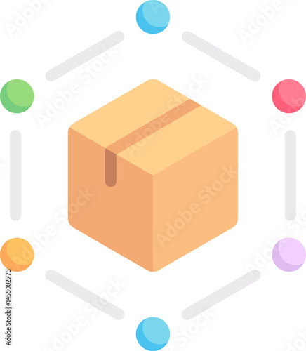 supply chain illustration on a white background     