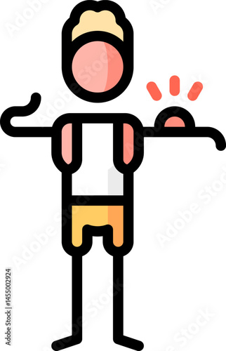 swelling illustration on a white background     