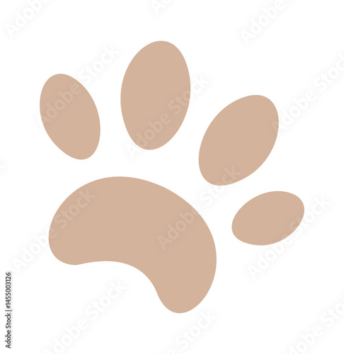 Capybara paw footprint hand drawn