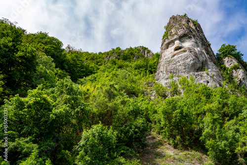 Decebal Rex, face of Decebal. Romania, Danube, the Danube boilers, Dacia, Traian and Decebal