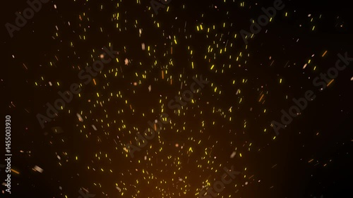 fiery ember particle with sparks and motion blur
