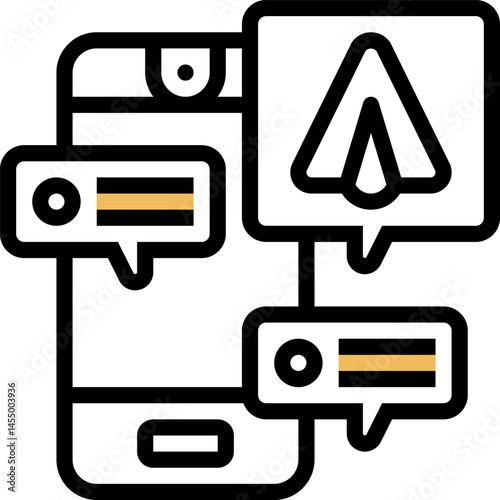 telegram illustration on a white background     