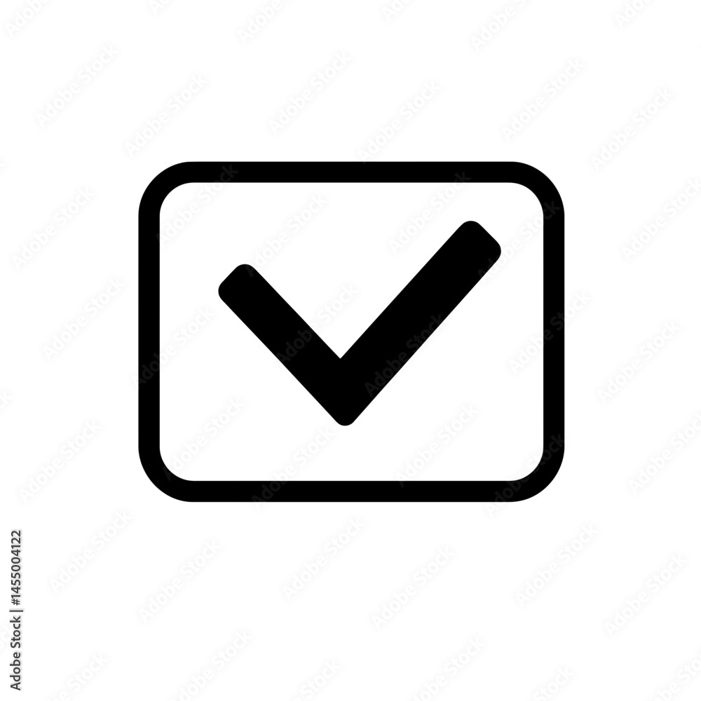 Minimalist checkbox unchecked icon depicted in a single line design suitable for digital applications and user interfaces Minimalist checkbox unchecked icon depicted in a single line design suitable for digital applications and user interfaces