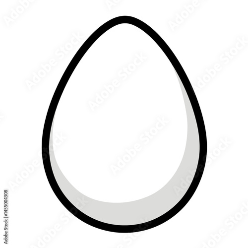 Minimalist single line egg icon in a clean and modern style for creative design projects