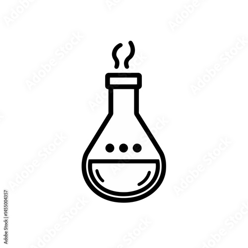Minimalist heating mantle icon designed for tech applications in laboratory settings