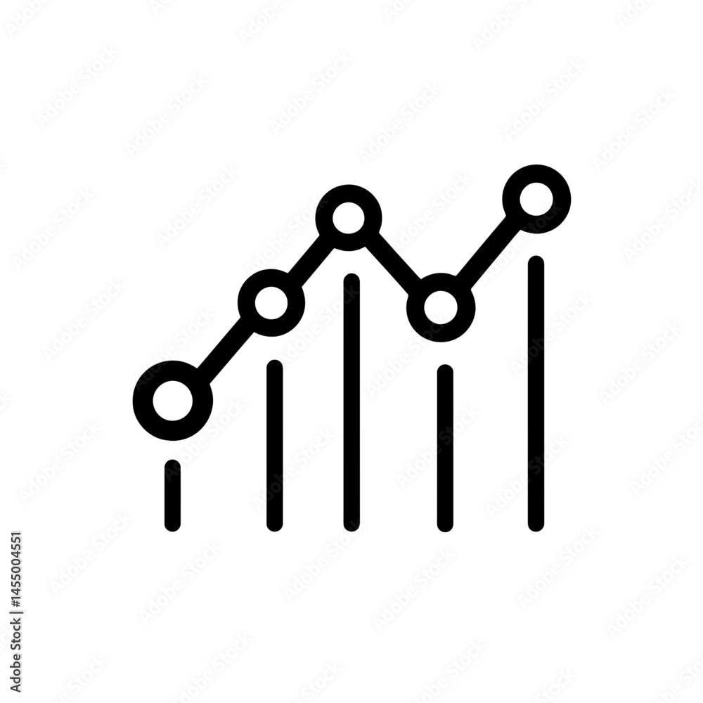Minimalist tech-inspired power graph icon illustrating growth and data analysis in a clean, modern design Minimalist tech-inspired power graph icon illustrating growth and data analysis in a clean, modern design