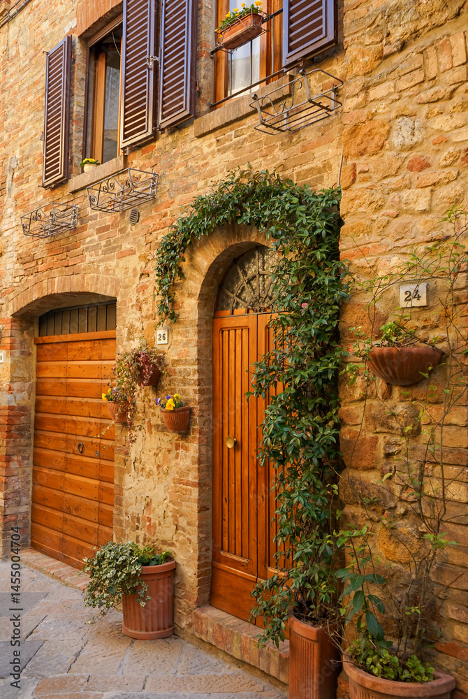 Fototapeta premium old stone house door