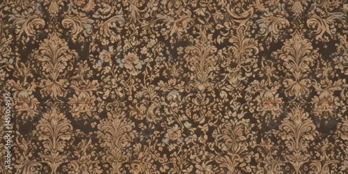 Intricate damask pattern, elegant floral swirls, seamless repeat ,  digital art,  baroque,  home decor