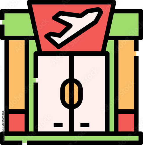 ticket office illustration on a white background   