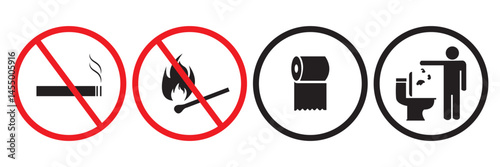 Public WC Toilet line icon vector set. Restroom for male, female, transgender, mother and baby, disabled person. Baby Changing Station (Men’s Room). Nursing room