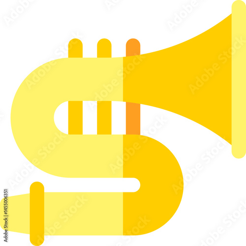 trombone illustration on a white background     