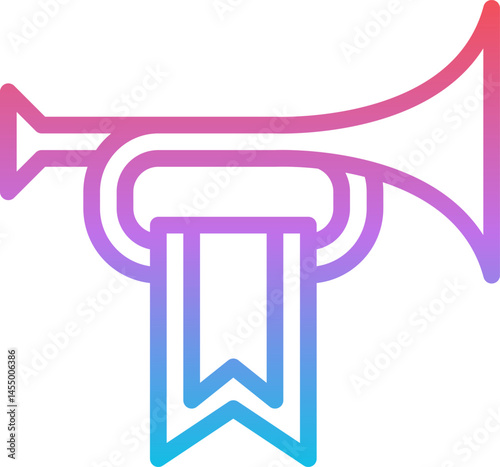trumpet illustration on a white background     