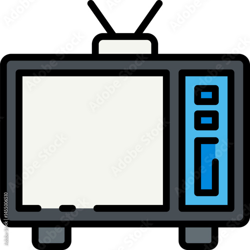 tv illustration on a white background     