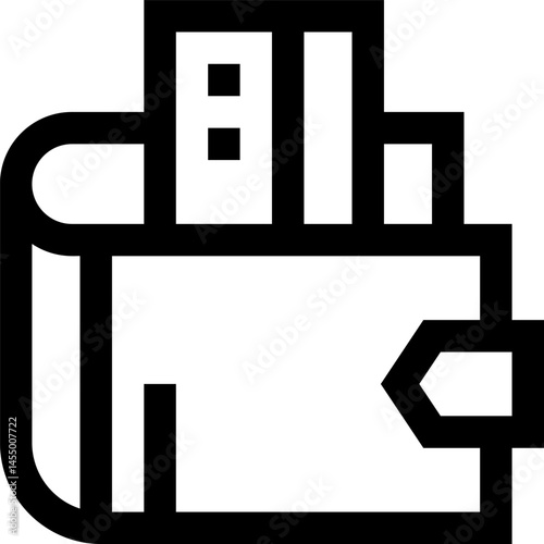 wallet illustration on a white background     