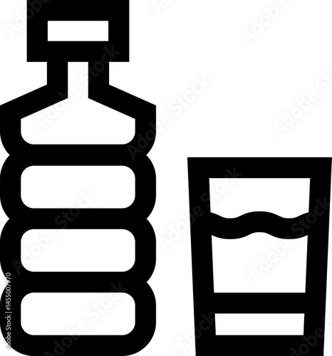 water bottle illustration on a white background     