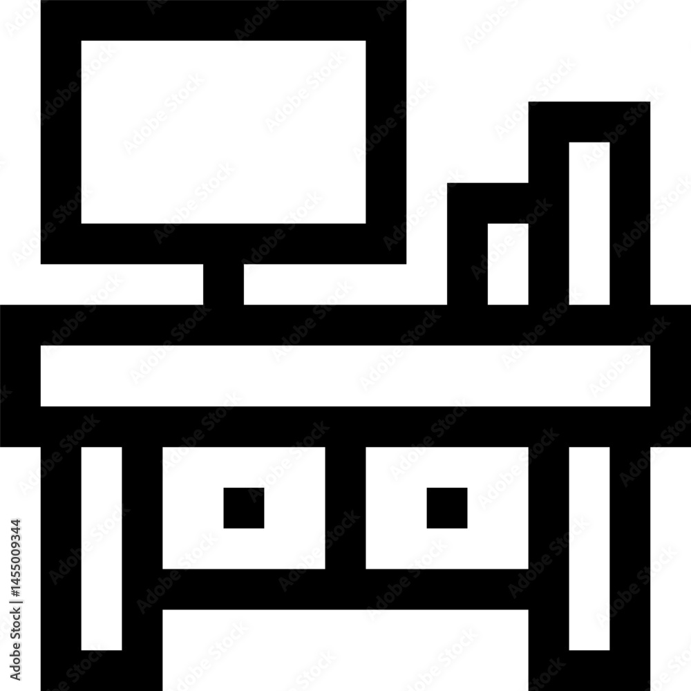 workspace illustration on a white background workspace illustration on a white background