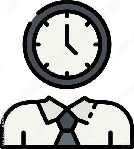 workaholic illustration on a white background     