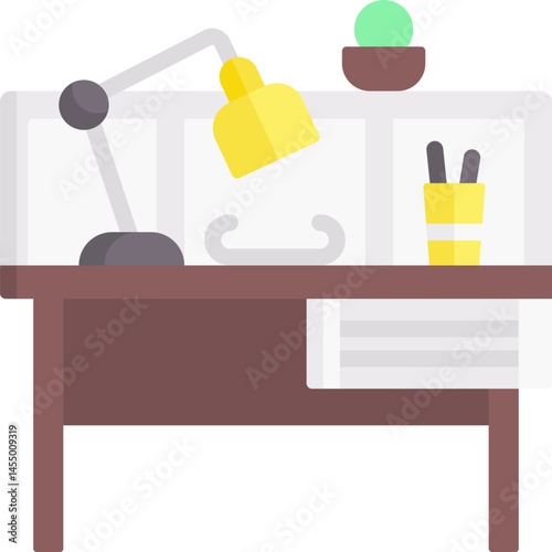 work table illustration on a white background     