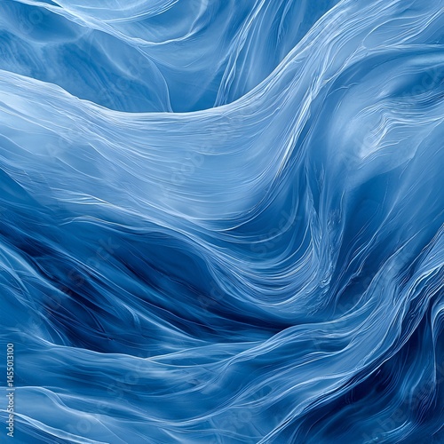 Photo of a flowing blue wave pattern, representing the motion and beauty of water in abstract form