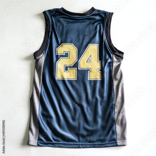 Blue basketball jersey with number twenty four sports apparel athletic wear top