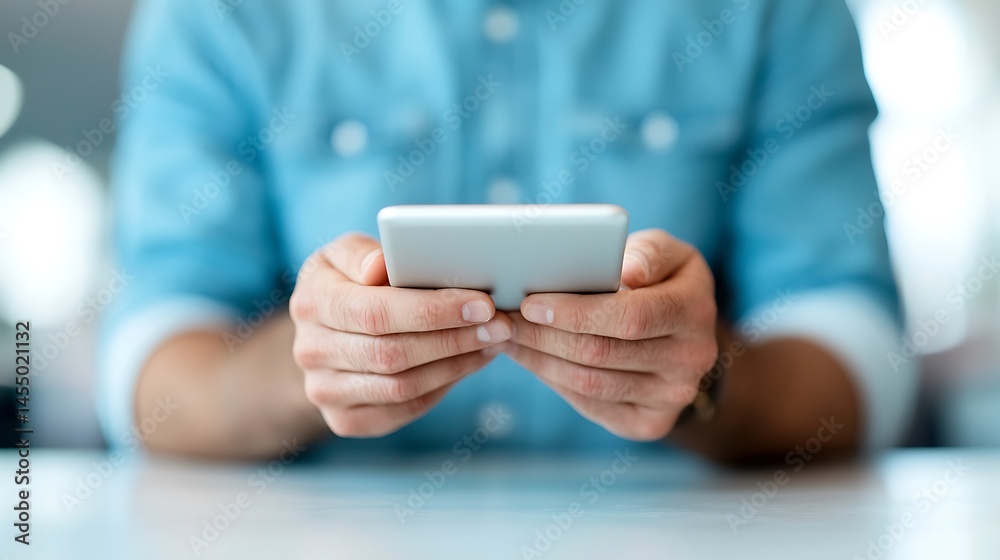 Person Using Smartphone Indoors Close Up Person Using Smartphone Indoors Close Up