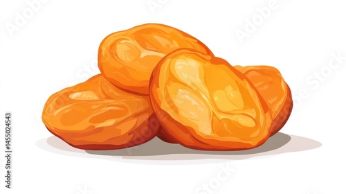 Dried apricots, food, healthy snack, white background, cooking ingredient