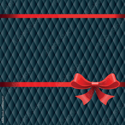 Gift card with cute red bow .